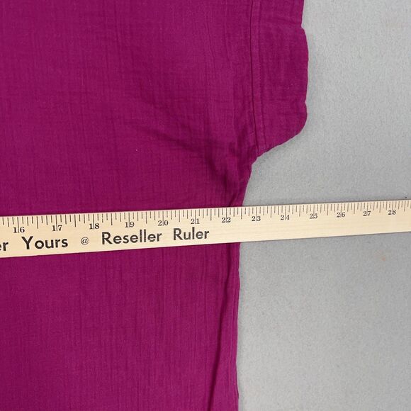 Eileen Fisher Dress Womens Small Magenta Fuchsia Pink Crinkle Gauze Coastal Luxe - Picture 12 of 14